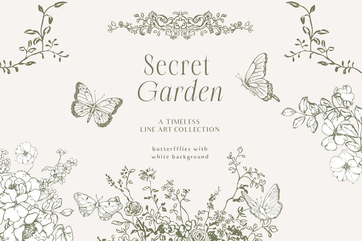 Rococco victorian floral line art, an Object Graphic by Grace Noboa Illustrations (Photo 3 of 9)