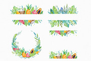 Hawaii Tropic set | 76 elements |, a Decorative Illustration by Aquarellka (Thumbnail 6 of 7)