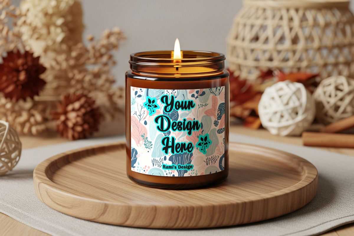 Soy candle product mockup, a Cups & Container Mockup by Rami's Mockups (Photo 2 of 3)