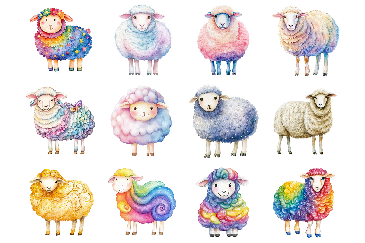 Cute Sheep Watercolor Sublimation, a Graphic by CitraGraphics (Photo 3 of 5)
