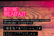 Before Breakfast display font, a Font by Itsmesimon (Thumbnail 3 of 4)