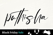 Puthisha Black Friday, a Script Font by pineungtype (Thumbnail 1 of 9)