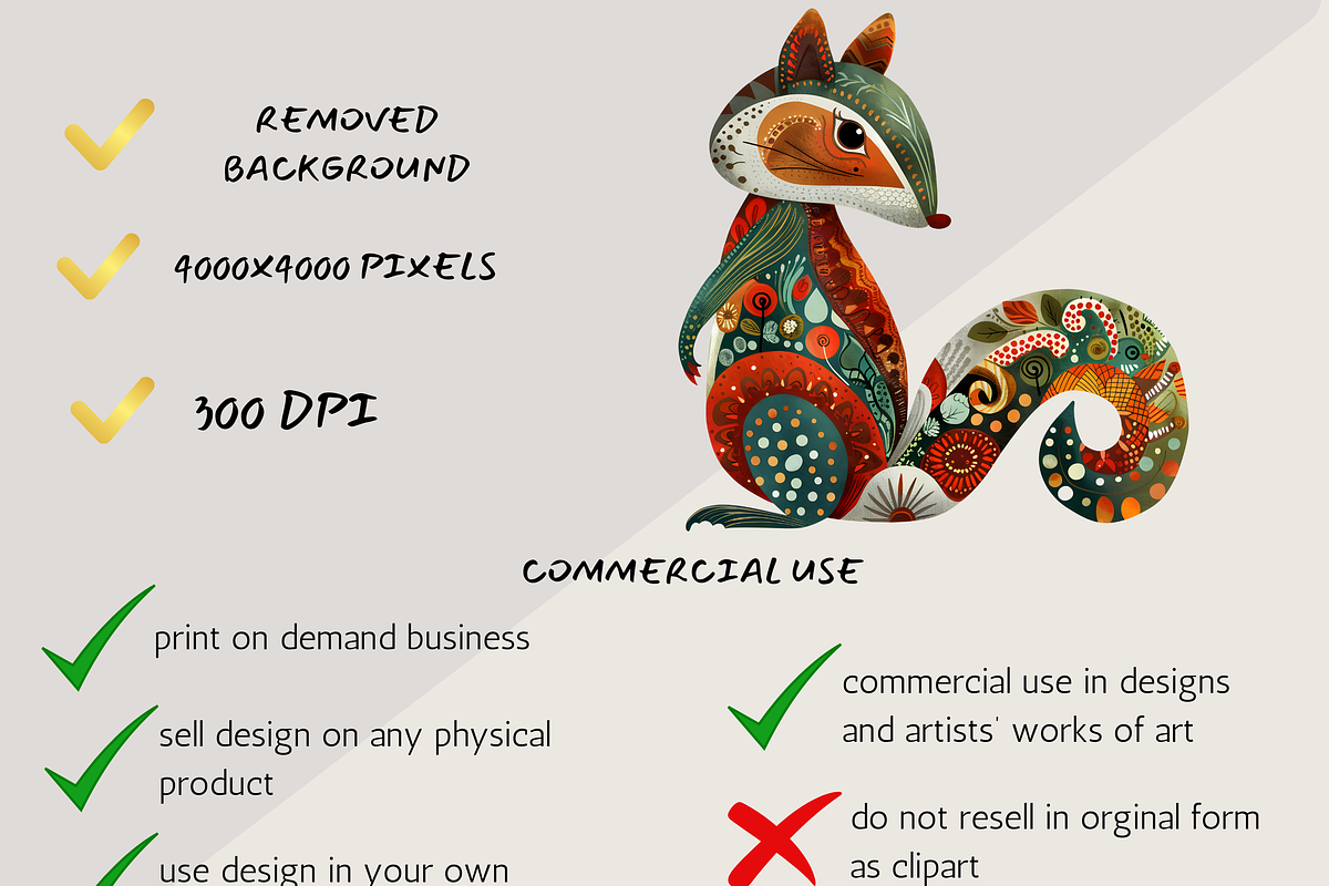 SCANDINAVIAN FOLK WOODLAND CLIPART, an Animal Illustration by Daring Digies (Photo 6 of 8)