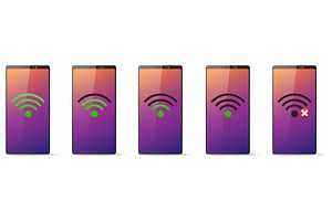 Realistic mobile phone screen with, a Technology Illustration by Vectorbuum