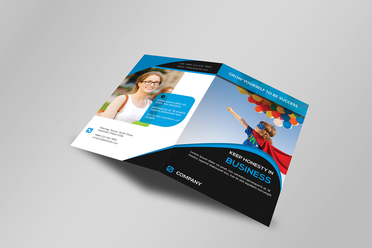 5 Clean Business Bi Fold Brochure, a Brochure Template by Imagine Design Studio (Photo 6 of 17)