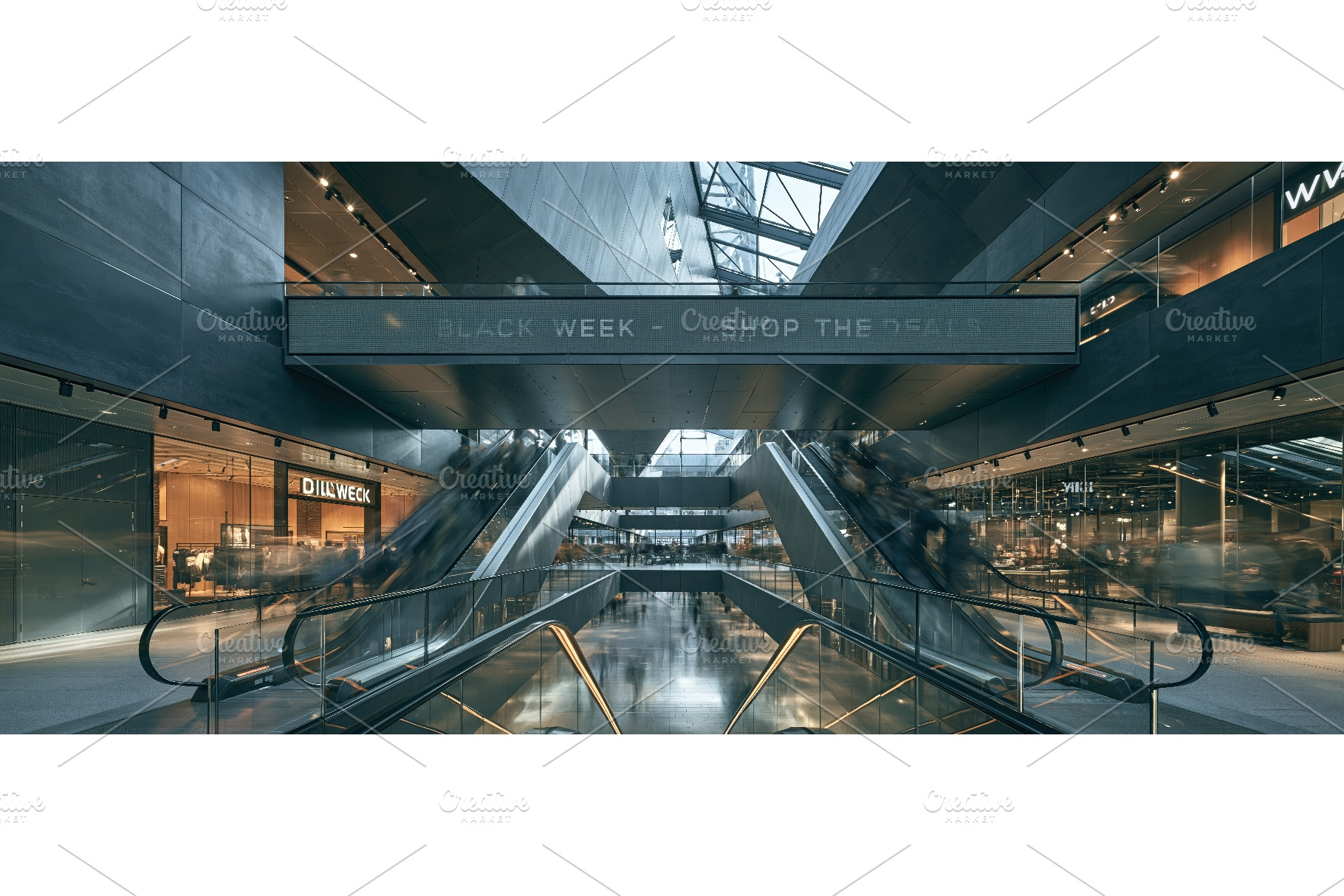 Modern Luxury Shopping Mall Interior, an Architecture Photo by piter.goskov