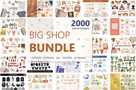 Big Shop Bundle - Graphics, Patterns