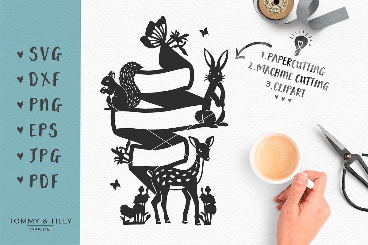 Woodland Animals - Cut File Clipart, an Object Graphic by Tommy & Tilly Design (Photo 1 of 5)