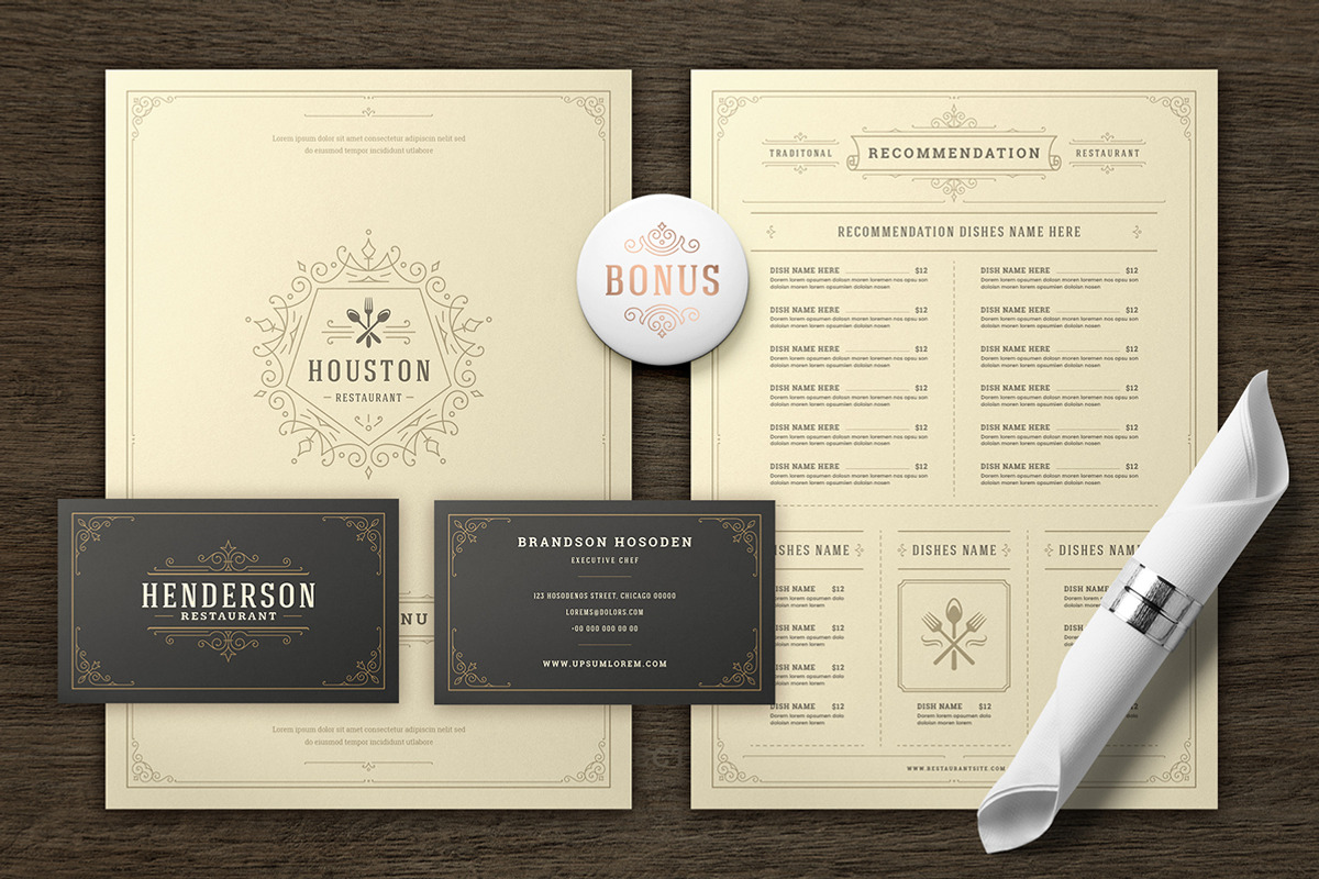 Restaurant Logos & Badges Bundle, a Branding & Logo Template by Vasya Kobelev (Photo 3 of 54)