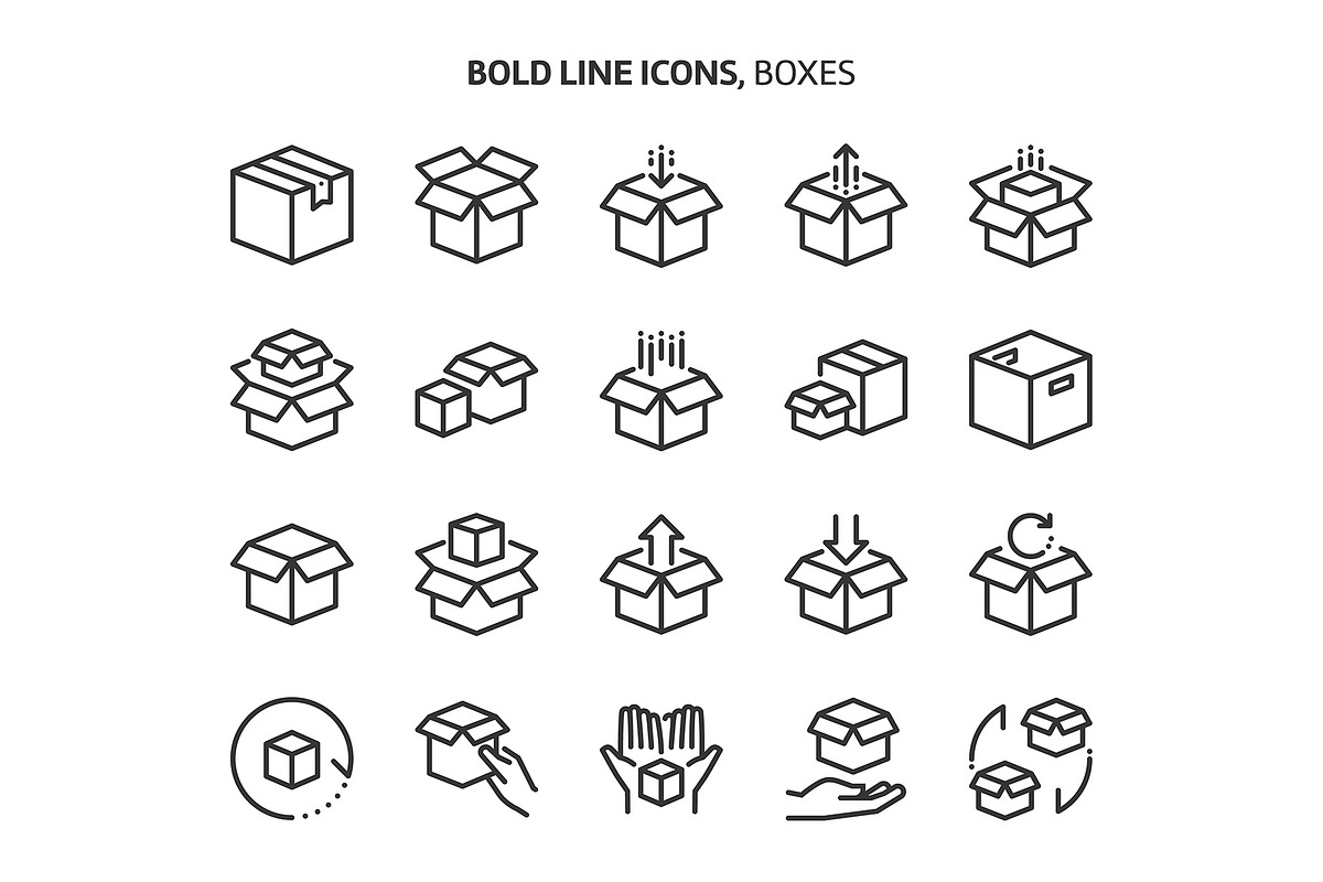 Bold Line Icons, an Outline Icon by Howcolour (Photo 65 of 151)