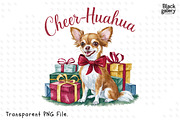 Watercolor Christmas Dog Puns Bundle, a Graphic by Clipart Bloom (Thumbnail 13 of 25)