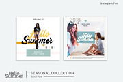 HELLO SUMMER_instagram post, a Social Media Template by dePanda (Thumbnail 3 of 6)