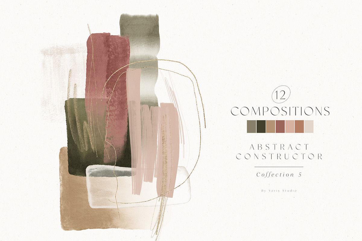 Abstract Watercolor Shapes Textures, a Texture Graphic by Veris Studio (Photo 3 of 12)