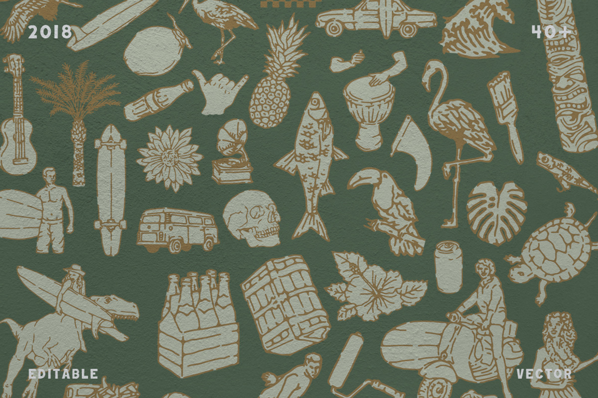 Holy Summer Vector Elements, an Illustration by Megflags (Photo 2 of 4)