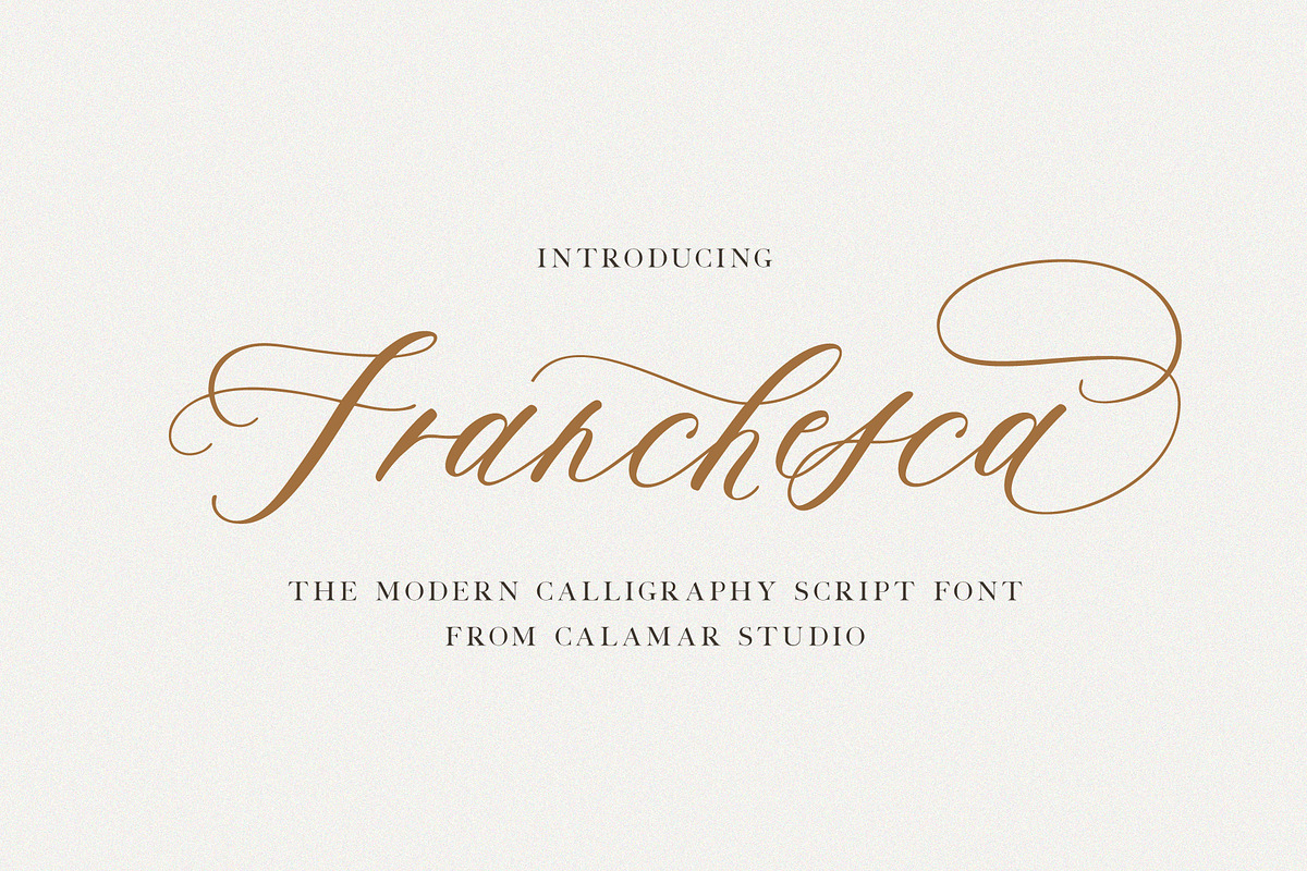 Franchesca |Wedding Calligraphy Font, a Script Font by Calamar Studio (Photo 1 of 15)