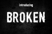 Broken Fonts, a Font by Fox7 By Rattana (Thumbnail 1 of 8)