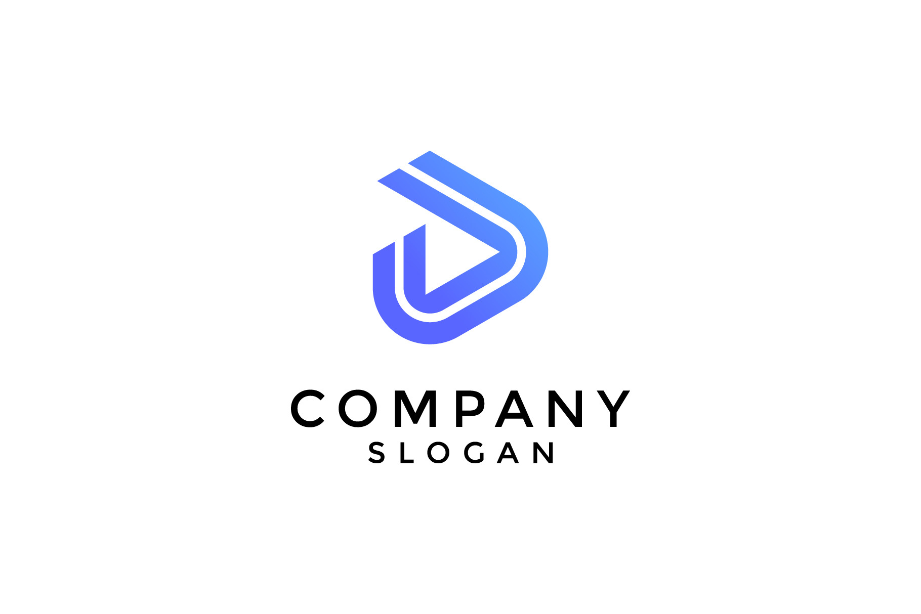 modern letter D play button logo, a Branding & Logo Template by ...