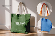 Canvas Tote Bag Mockup, a Product Mockup by RamStudio2 (Thumbnail 8 of 8)