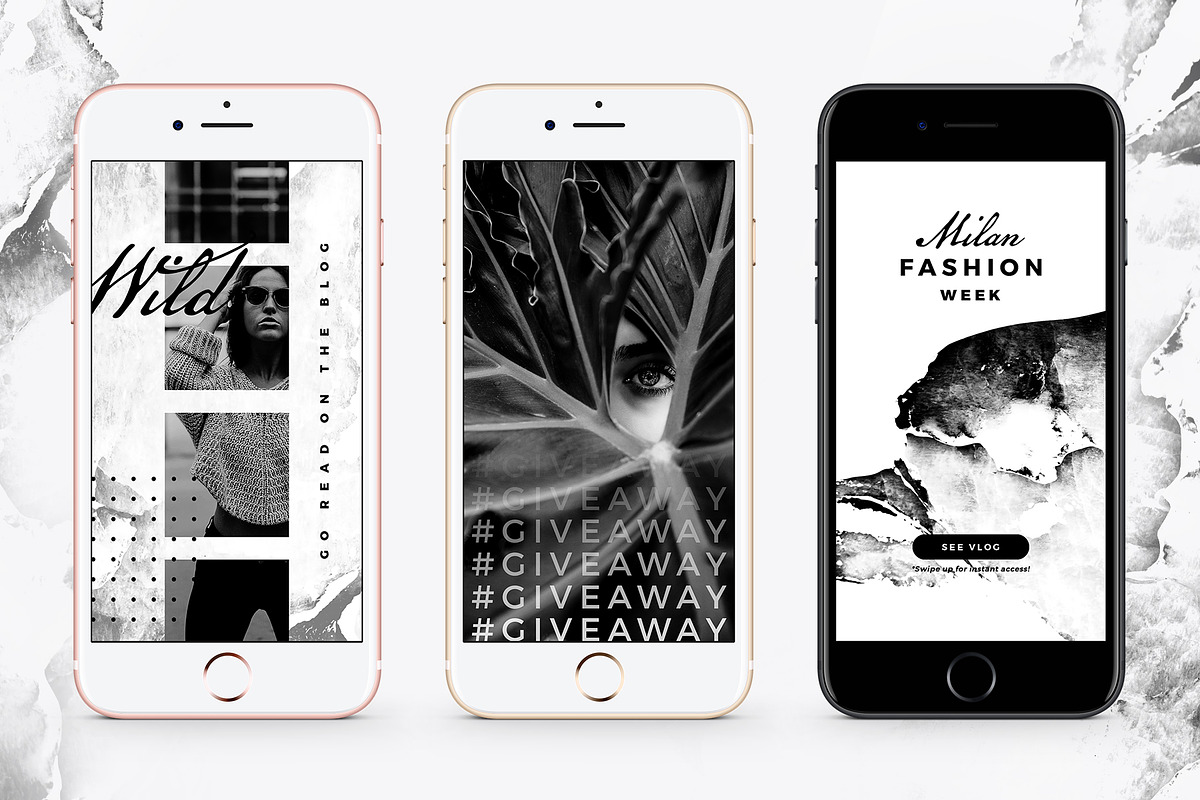 SALE 2in1 Noir Beauty Edition, a Social Media Template by The Wedding Shop (Photo 8 of 15)