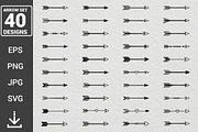 Arrow Set Cut Files Bundle, an Icon by Actual Pixel (Thumbnail 1 of 2)