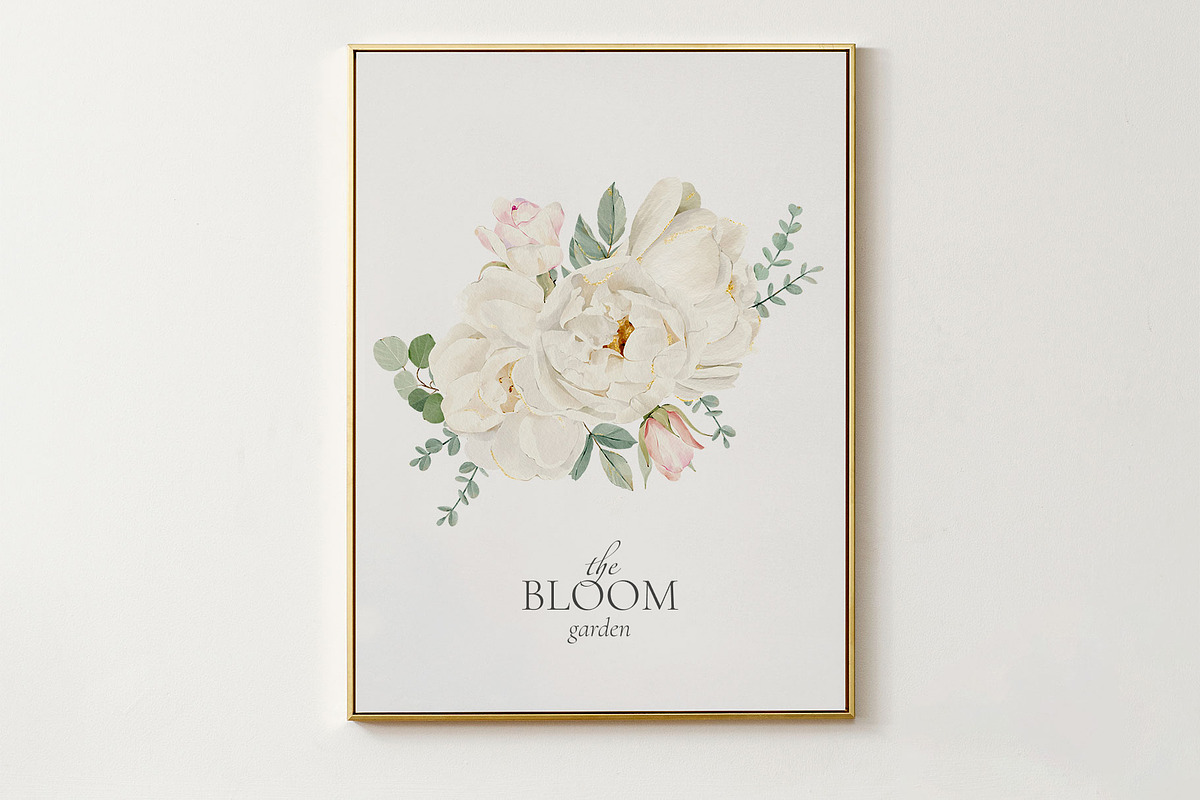 Watercolor White Rose Collection, an Object Illustration by bloomscape (Photo 3 of 13)