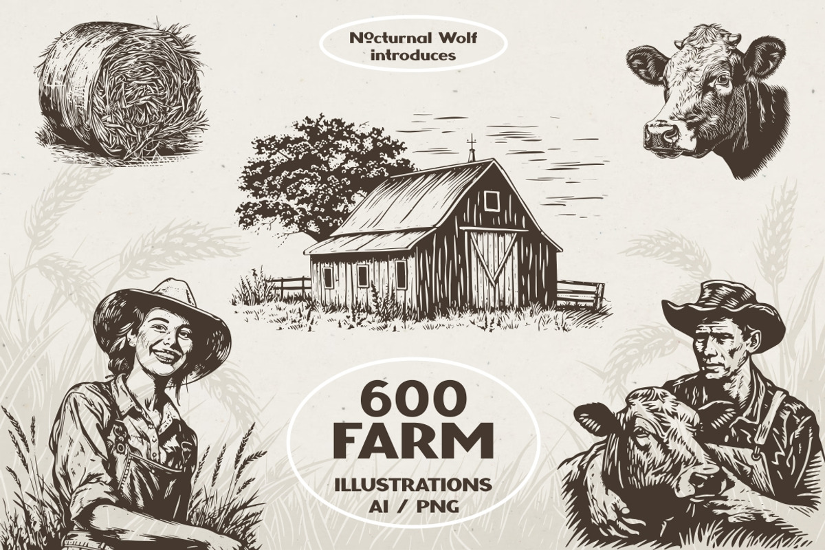 600 Farming illustrations, an Illustration by Nocturnal Wolf (Photo 1 of 23)