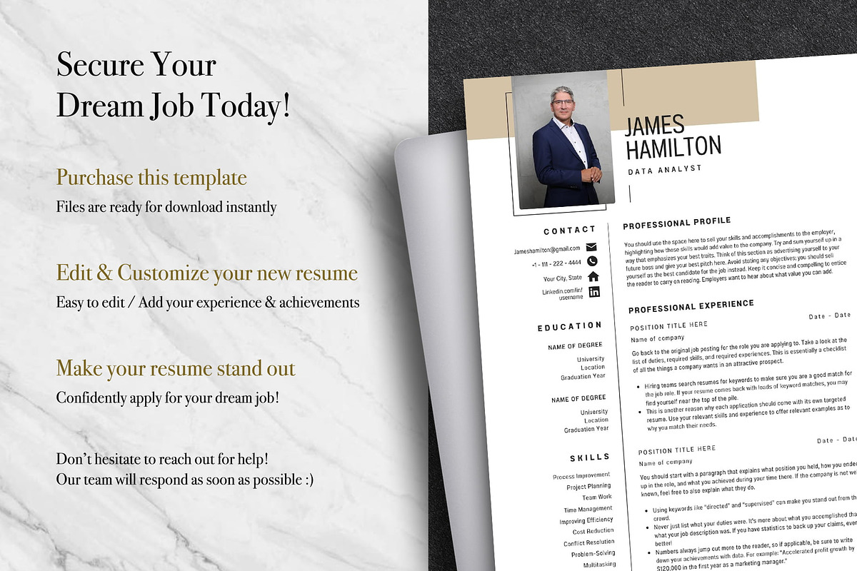 Clean Canva CV Template Pack | Canva, a Resume Template by Lux Resume (Photo 8 of 8)
