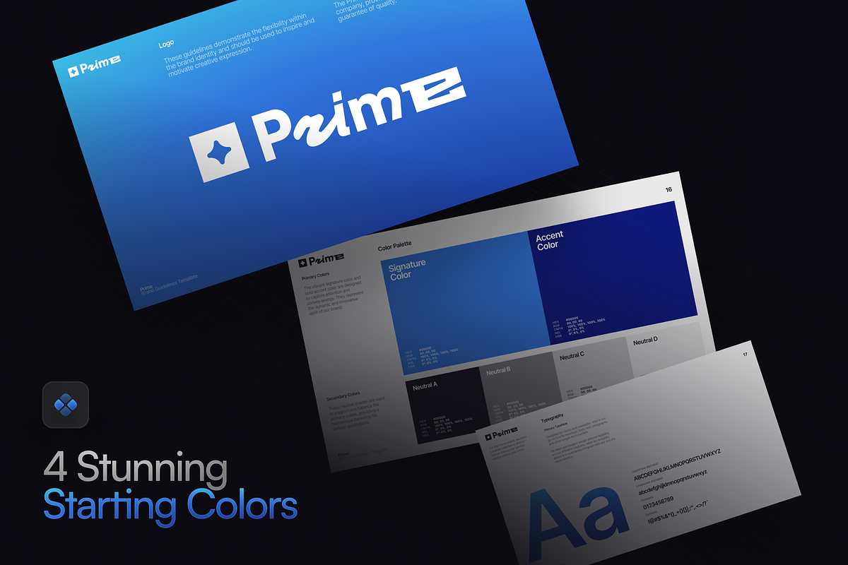 Prime Brand Guidelines • Canva, a Branding & Logo Template by Vasil Enev (Photo 5 of 11)