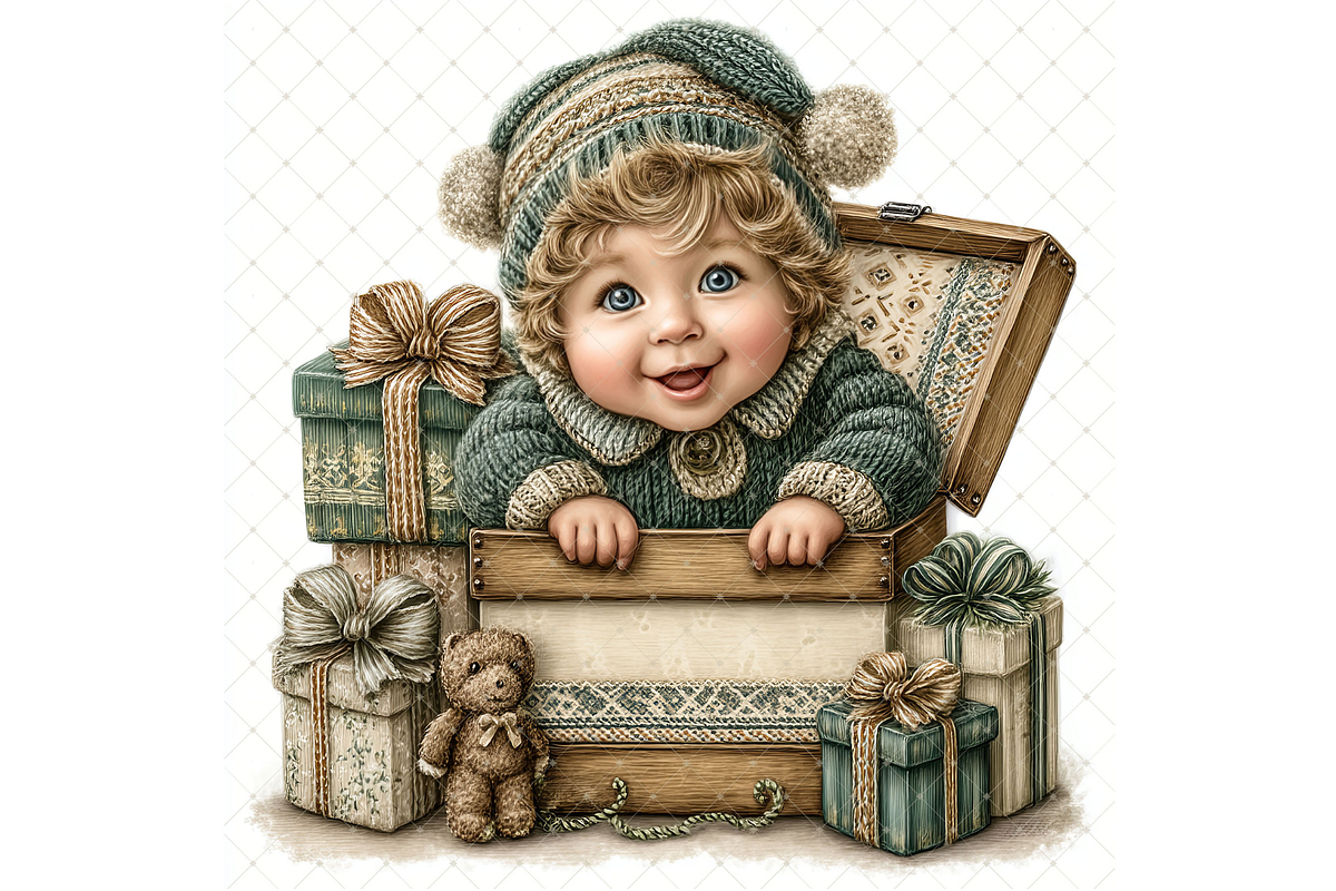 Winter Baby Clipart JPG, a Seasonal Illustration by Memories By Lea (Photo 5 of 20)