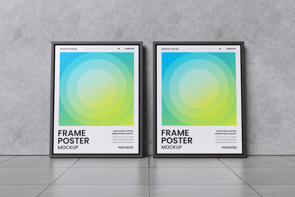 Frame Poster Mockup Bundle Set, an Advertising Mockup by Rielismee (Photo 5 of 5)