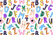 English alphabet, monsters letters, an Animal Illustration by PaperTrident (Thumbnail 5 of 5)