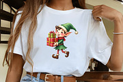 Christmas Elf Clipart, Christmas Cli, an Illustration by CrexoraLab (Thumbnail 4 of 5)