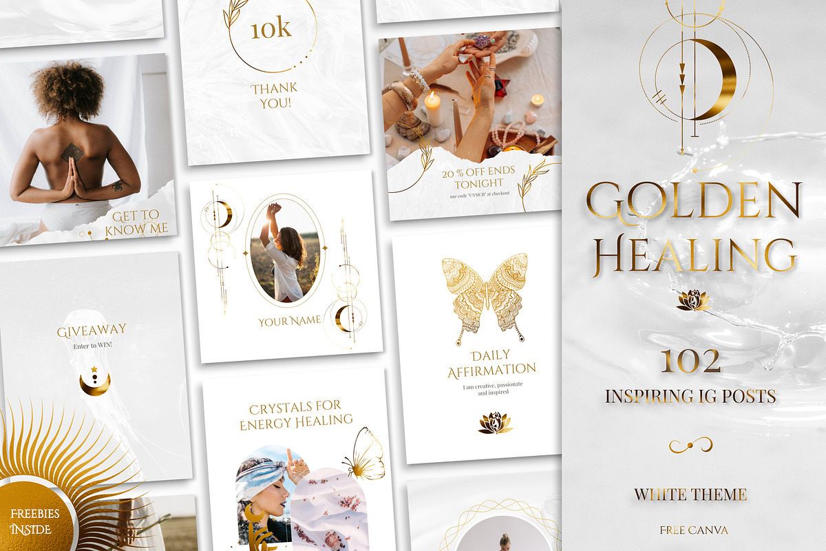 Spiritual Instagram Posts | Reiki, a Social Media Template by Under My Cozy Roof (Photo 1 of 10)