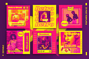 Retro Vibes Canva Instagram Template, a Social Media Template by Vectorheroes (Thumbnail 3 of 8)