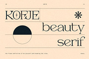 KOFJE - Beauty Serif Fonts, a Serif Font by Konstantine Studio (Thumbnail 1 of 17)