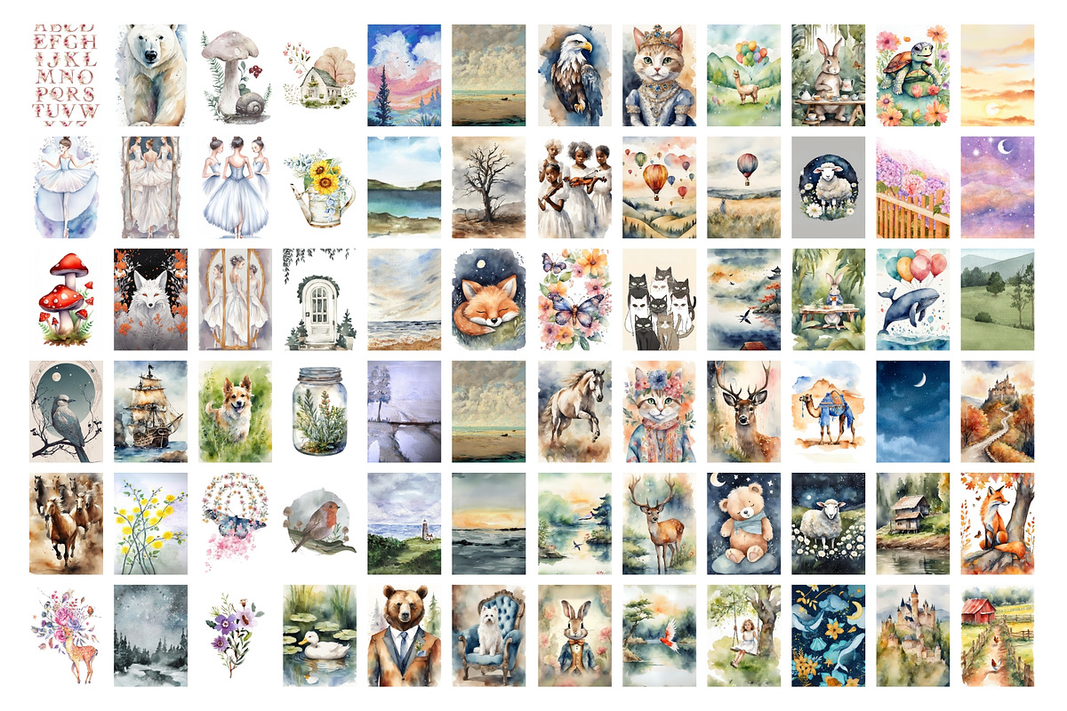 180 Kids Nursery Wall Art Posters, a Poster Template by Design By Hira (Photo 9 of 19)