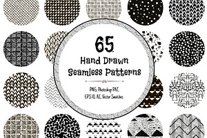 65 Monochrome Patterns, a Pattern Graphic by Olya Creative