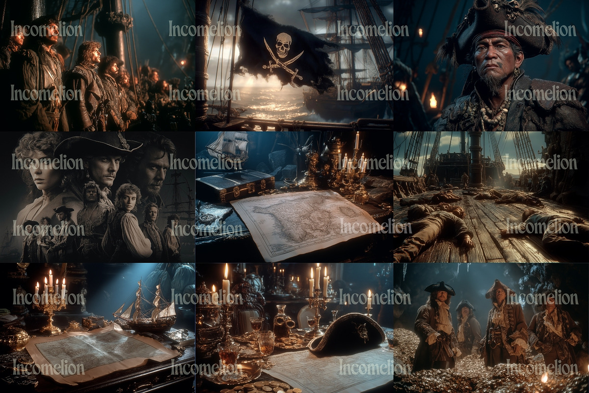45 Vintage Pirate Stock Photos, a Person Illustration by Incomelion (Photo 4 of 12)