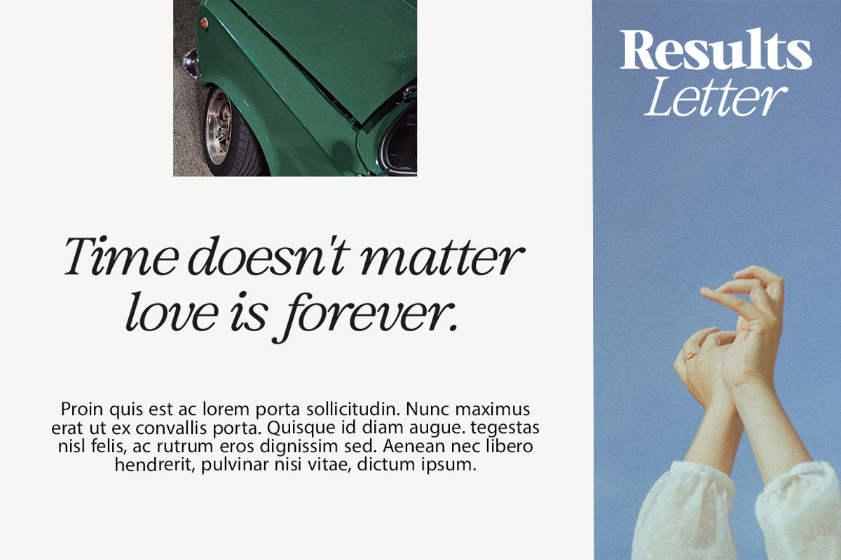 Results Letter Family (18 Fonts), a Serif Font by Positive TypeFoundry (Photo 6 of 17)