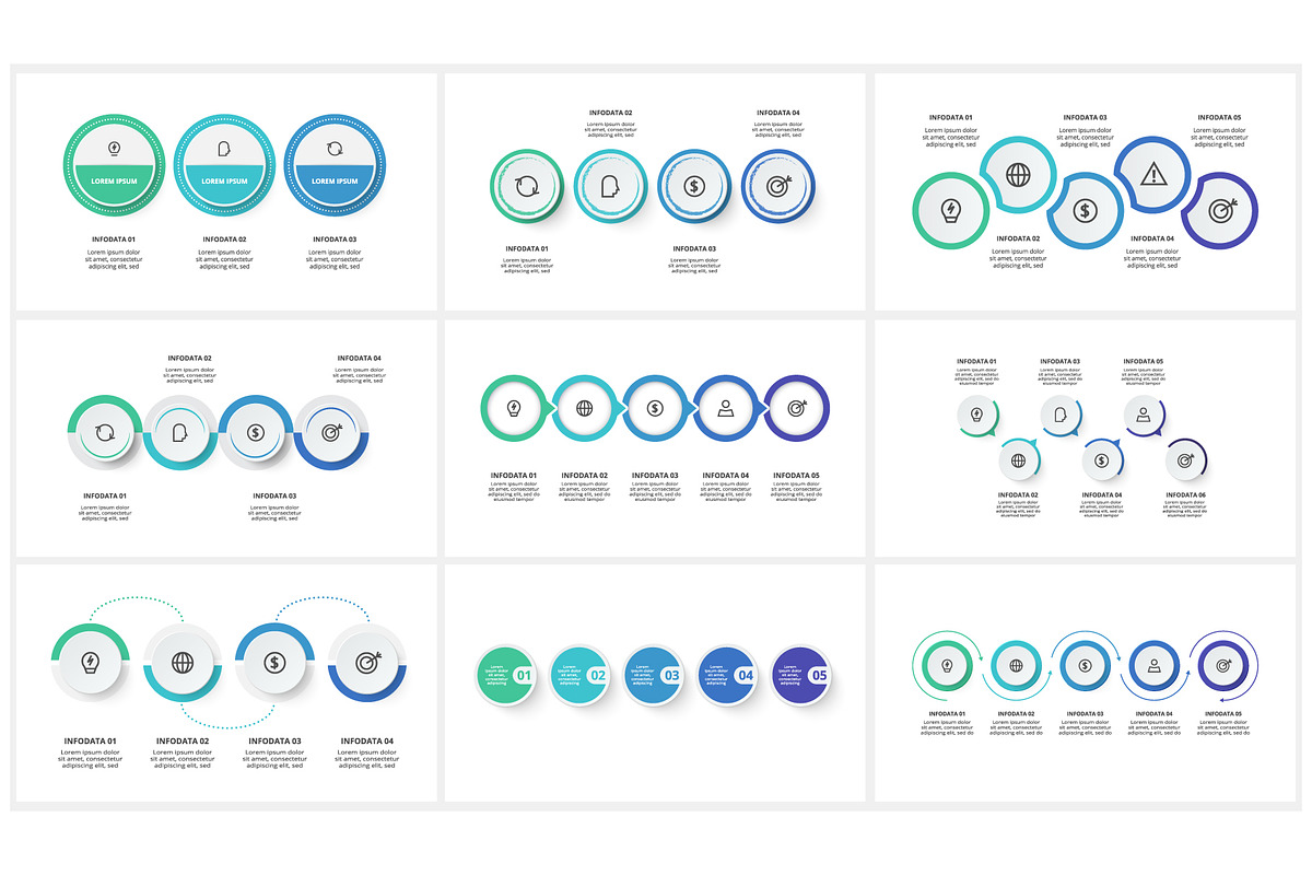 Circular Presentation Canva Template preview 2
