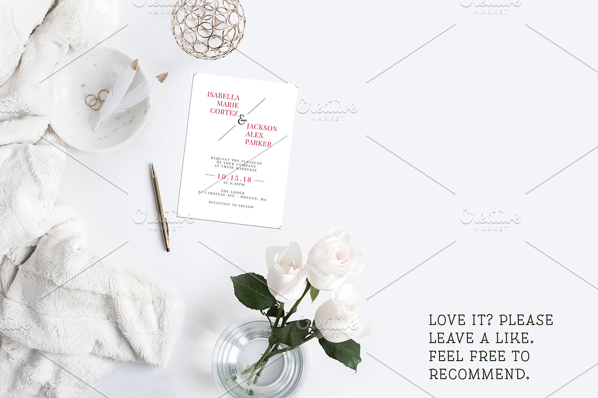 Simple Wedding Invitation, an Invitation Template by Cyrah's Collection (Photo 2 of 4)