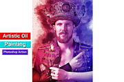 Artistic Oil Painting PS Action, an Action Add-On by Studio Retouch (Thumbnail 1 of 11)