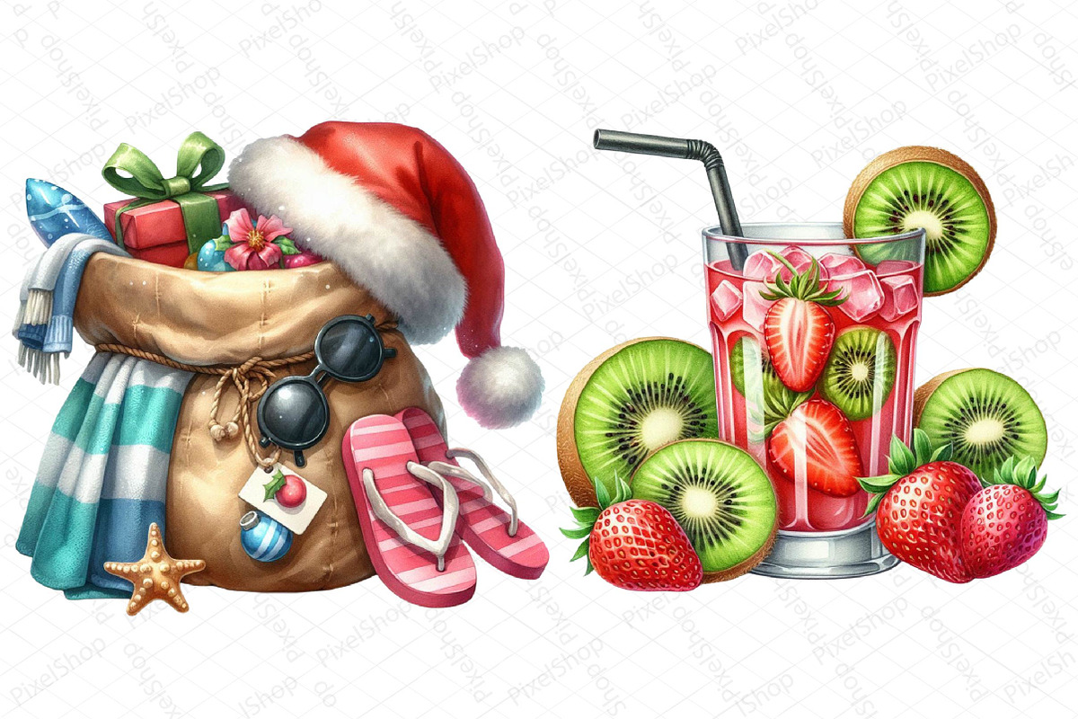 Australian Christmas Clipart, an Illustration by DreamPrint404 (Photo 4 of 6)