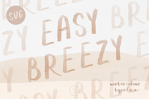 Easy Breezy SVG Watercolor Font, a Sans Serif Font by Saint Street Creative