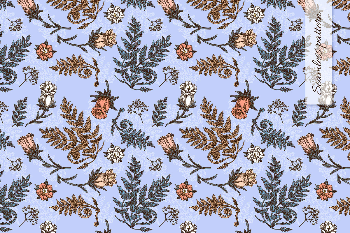 Running foxes. Set seamless pattern., a Pattern Graphic by Kseniakrop (Photo 3 of 6)