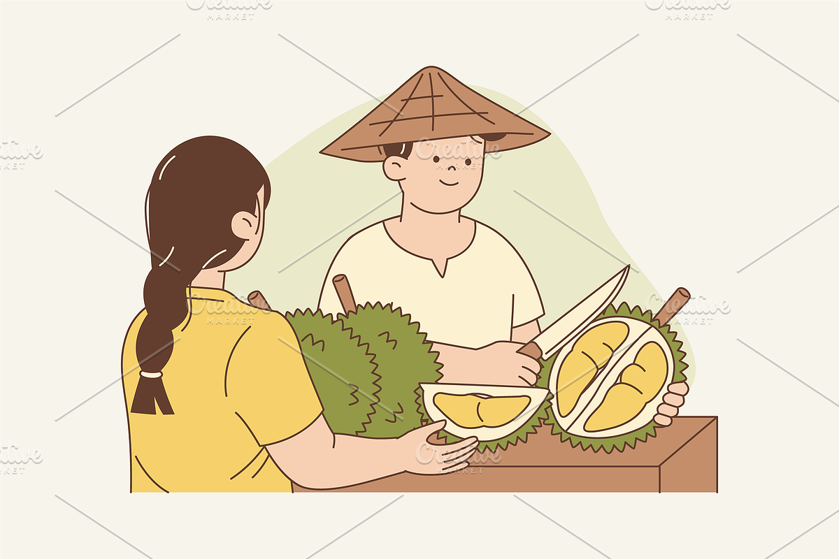 Durian Wonders Illustration, an Object Graphic by Jump Studio (Photo 7 of 12)