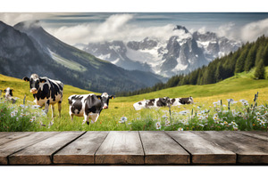 A serene alpine meadow with grazing, an Animal Photo by Igor Tichonow