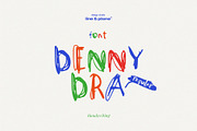 Denny Dra Font - Regular Handwriting, a Handwritten Font by line & plane (Thumbnail 1 of 12)