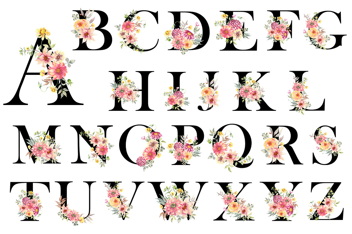 Nadine Watercolor floral collection, an Illustration by ViсkyArtDesign (Photo 6 of 11)