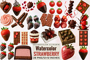 Watercolor Chocolate Strawberry Clip, an Illustration by SVGArt (Thumbnail 1 of 7)